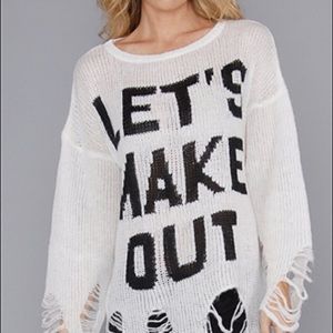 Wildfox Lets Makeout XS Sweater